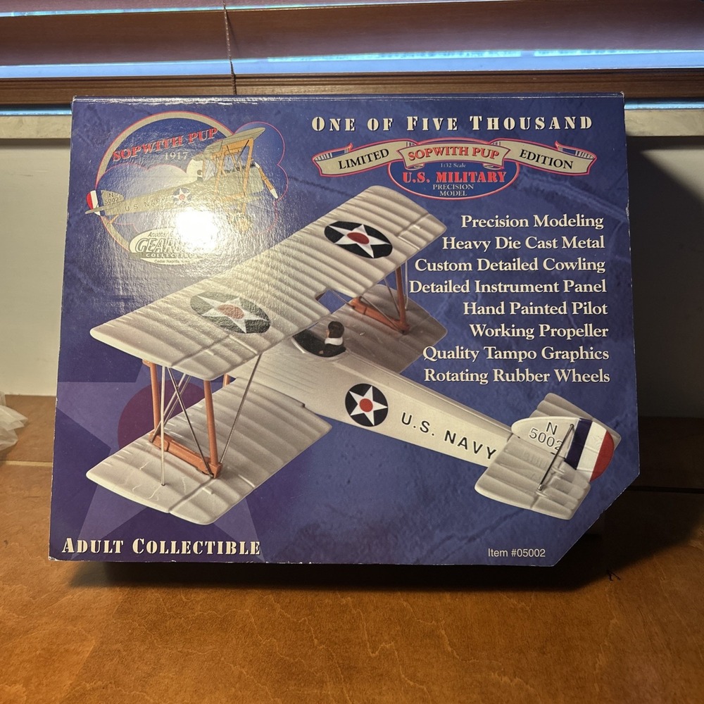 GEARBOX U.S. Navy 1917 SOPWITH PUP Airplane Limited Edition Adult Collectible